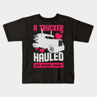 Trucker Truck Driver's Wife Girlfriend Gift Kids T-Shirt